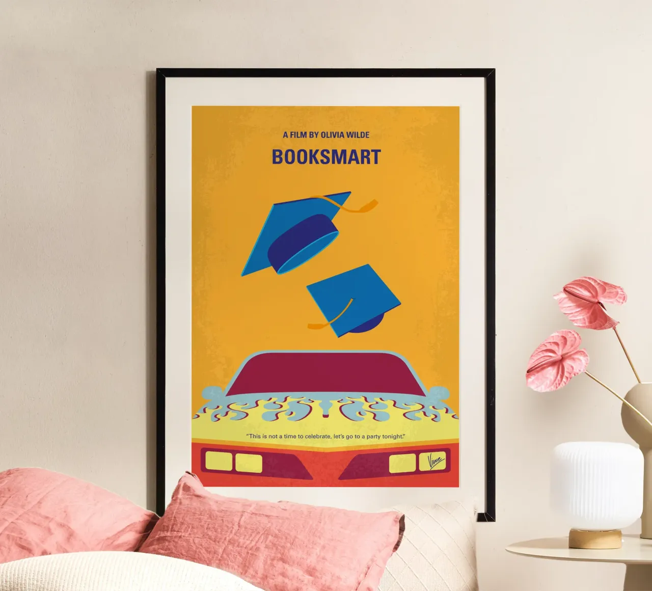 No1409 My Booksmart minimal movie poster poster con telaio in alluminio da Chungkong