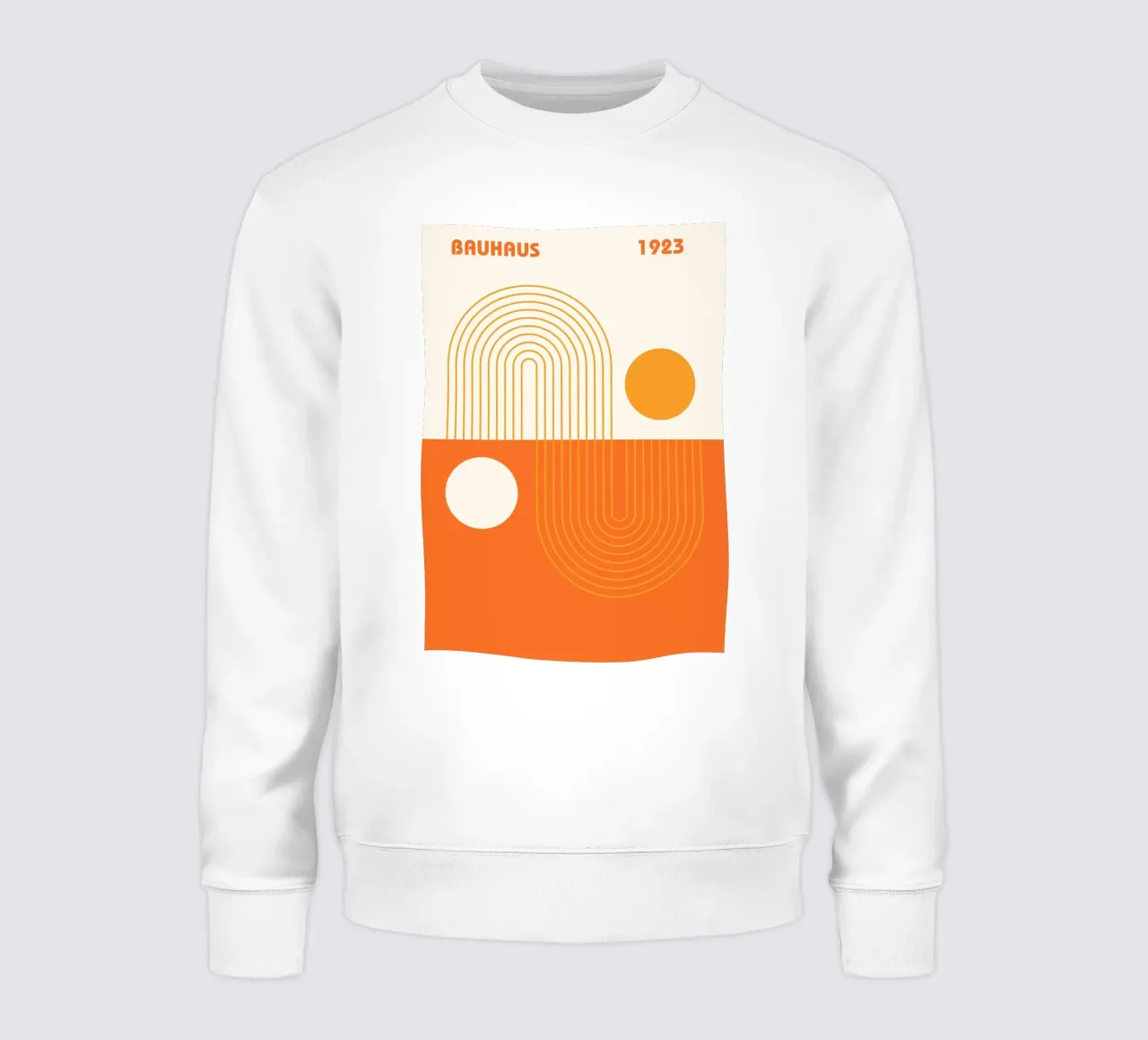 Bauhaus abtsract art, arancione beige felpa da pdigitalprints