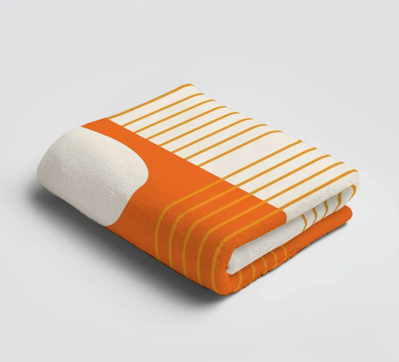 Bauhaus abtsract art, orange beige towel by pdigitalprints