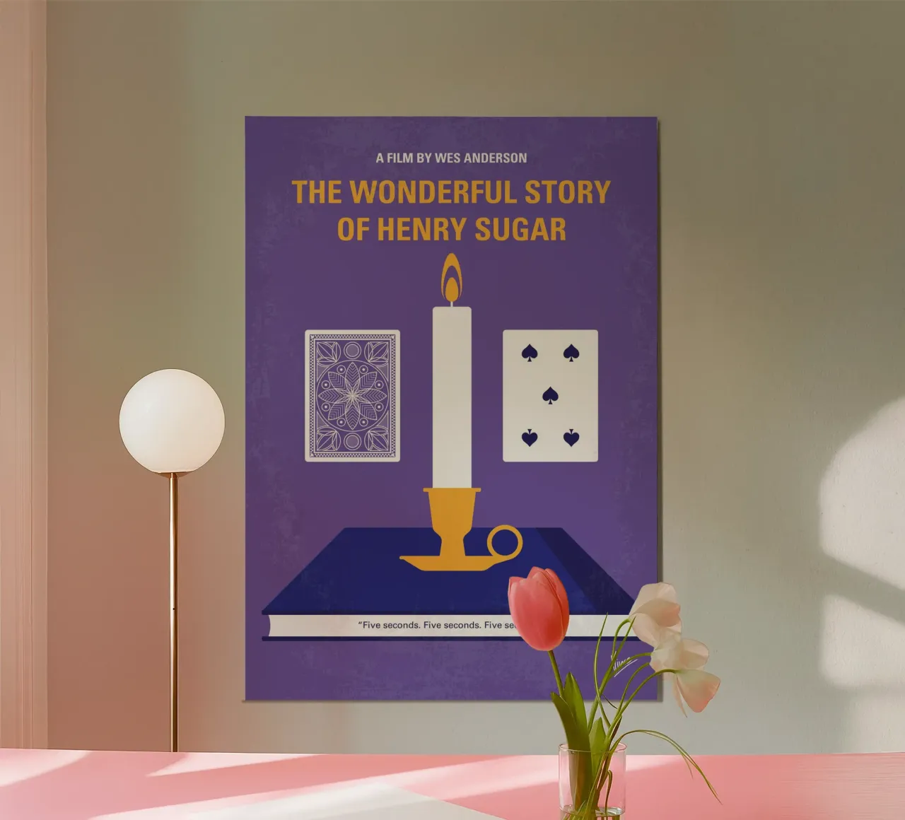 No1412 My The Wonderful Story of Henry Sugar minimal movie p alluminio dibond da Chungkong