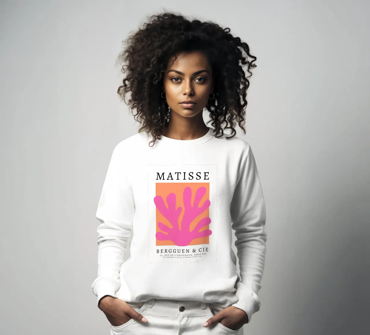 Matisse abstracte kunst, Preppy kleurrijk ontwerp sweatshirt van pdigitalprints