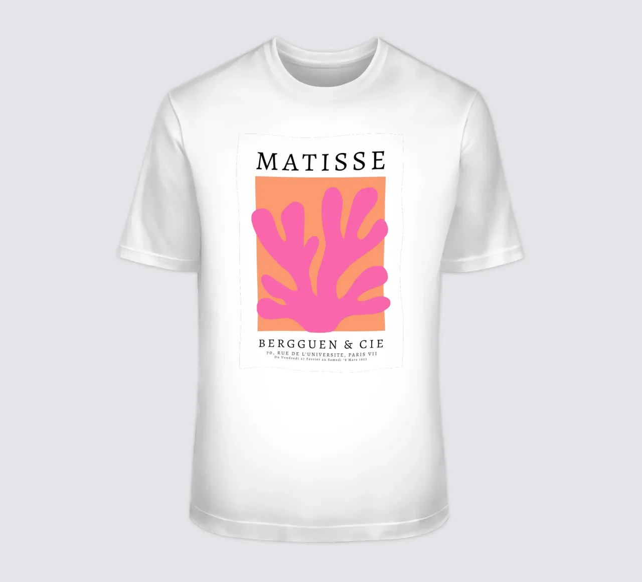 Matisse abstracte kunst, Preppy kleurrijk ontwerp t-shirt van pdigitalprints