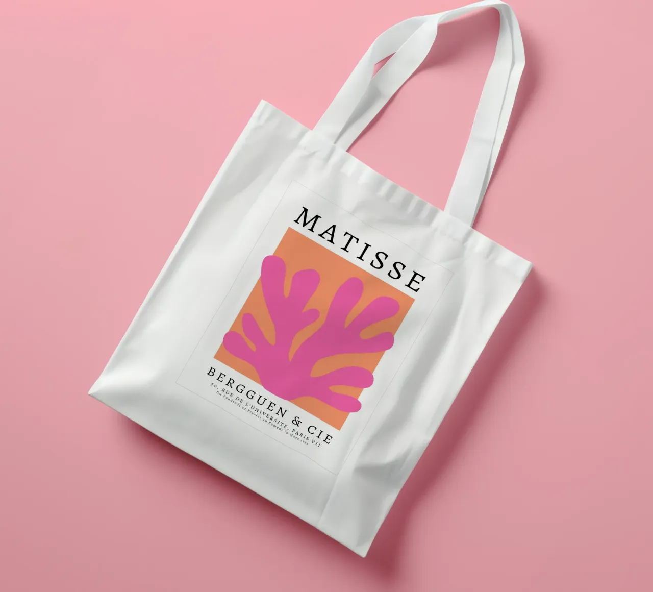 Matisse abstracte kunst, Preppy kleurrijk ontwerp jute draagtas van pdigitalprints