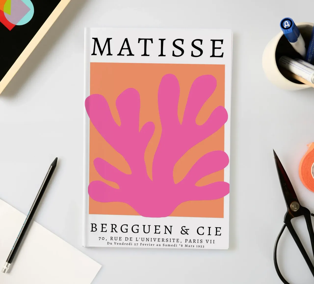 Matisse abstract art, Preppy colourful design notebook by pdigitalprints