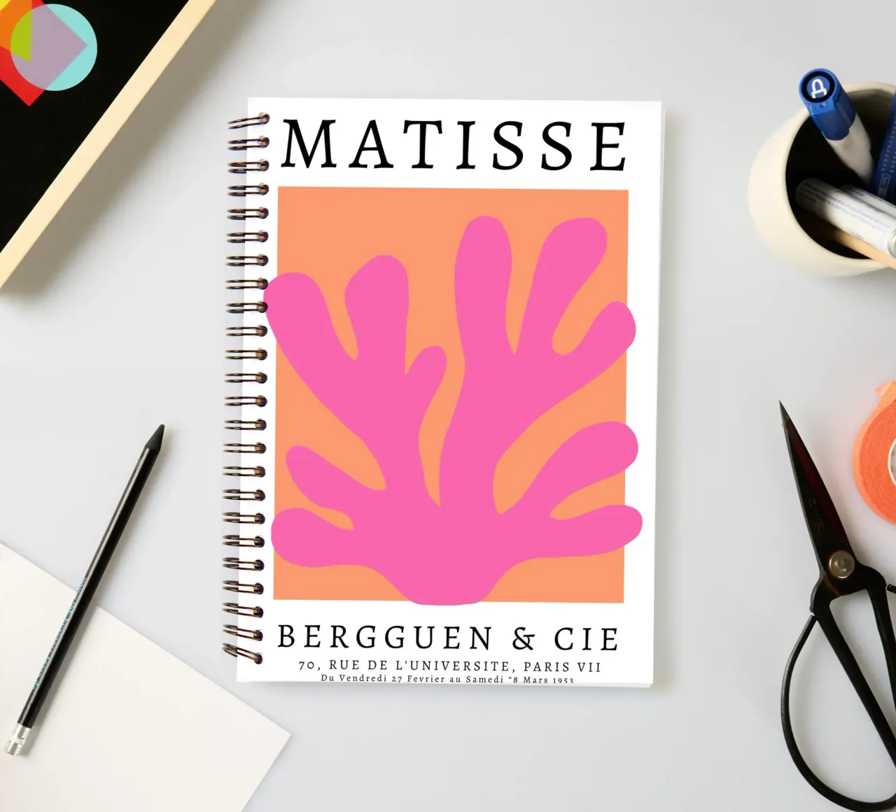 Matisse abstrakte Kunst, Preppy buntes Design Ringbuch von pdigitalprints