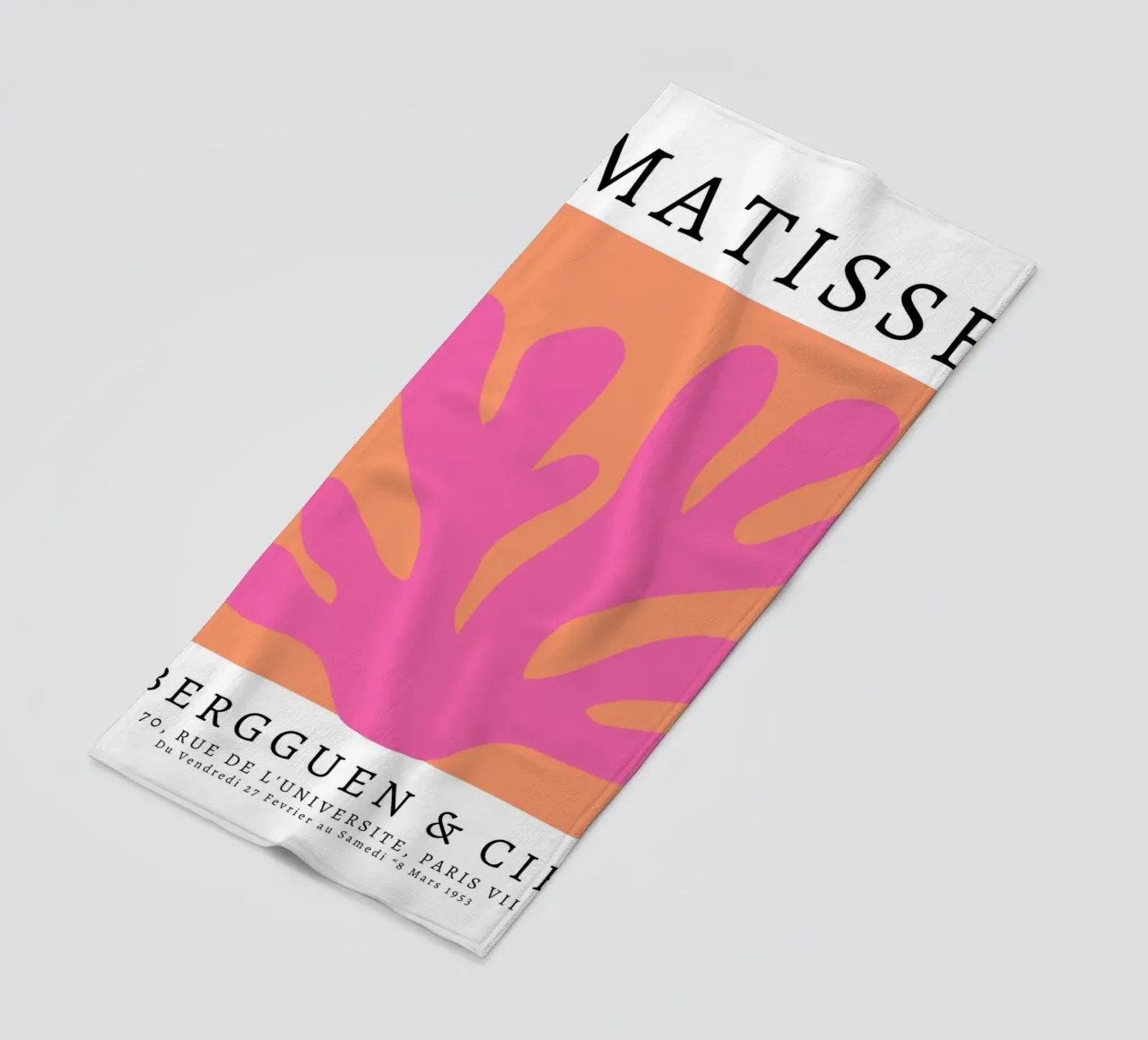Matisse abstracte kunst, Preppy kleurrijk ontwerp strandhanddoek van pdigitalprints