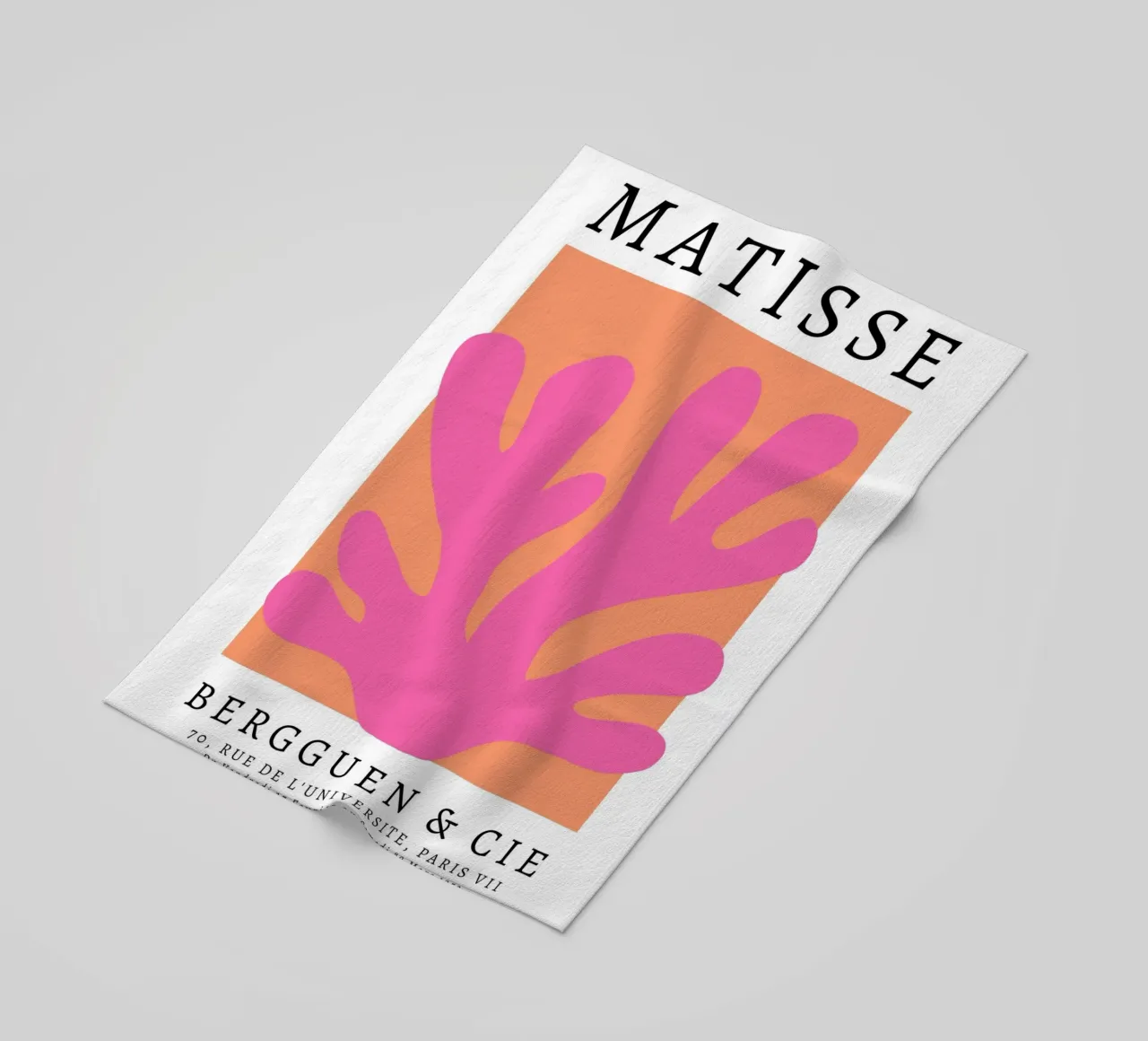Matisse abstracte kunst, Preppy kleurrijk ontwerp strandhanddoek van pdigitalprints