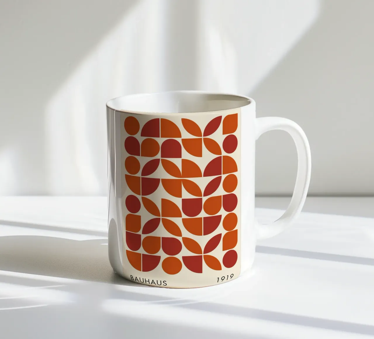 Bauhaus abstract geometric art ceramic mug by pdigitalprints