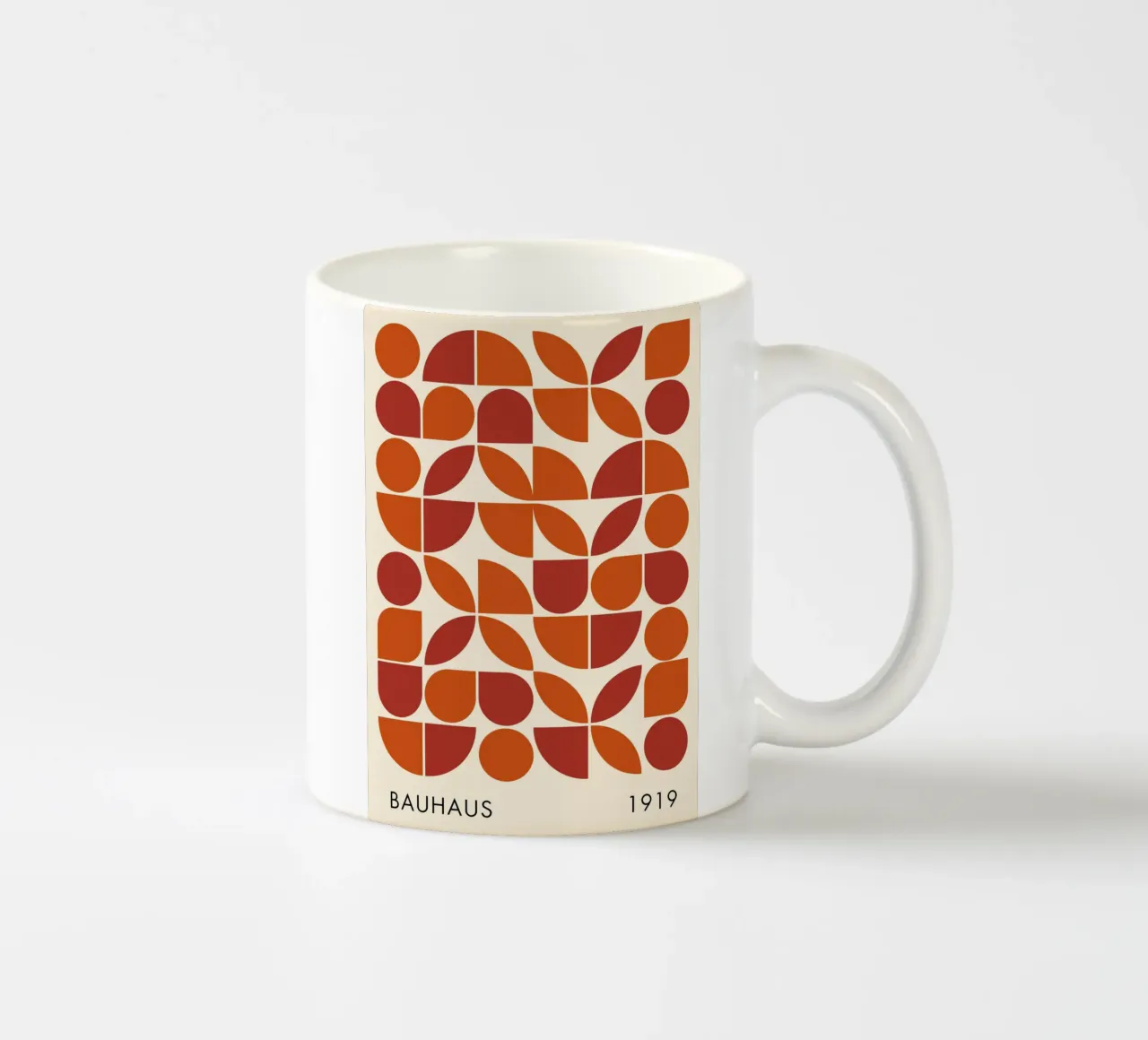 Bauhaus abstract geometric art ceramic mug by pdigitalprints