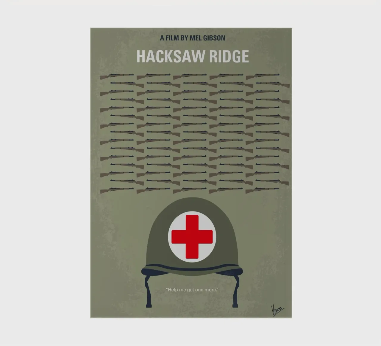 No1413 My Hacksaw Ridge minimal movie poster diario da Chungkong