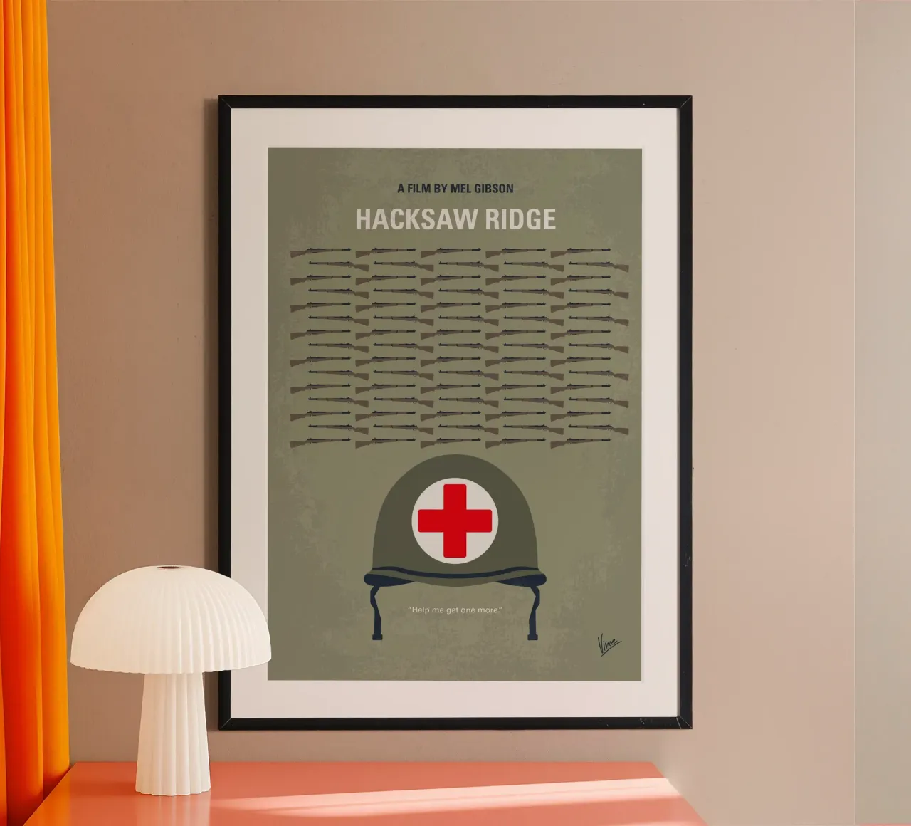 No1413 My Hacksaw Ridge minimal movie poster carta hahnemühle da Chungkong