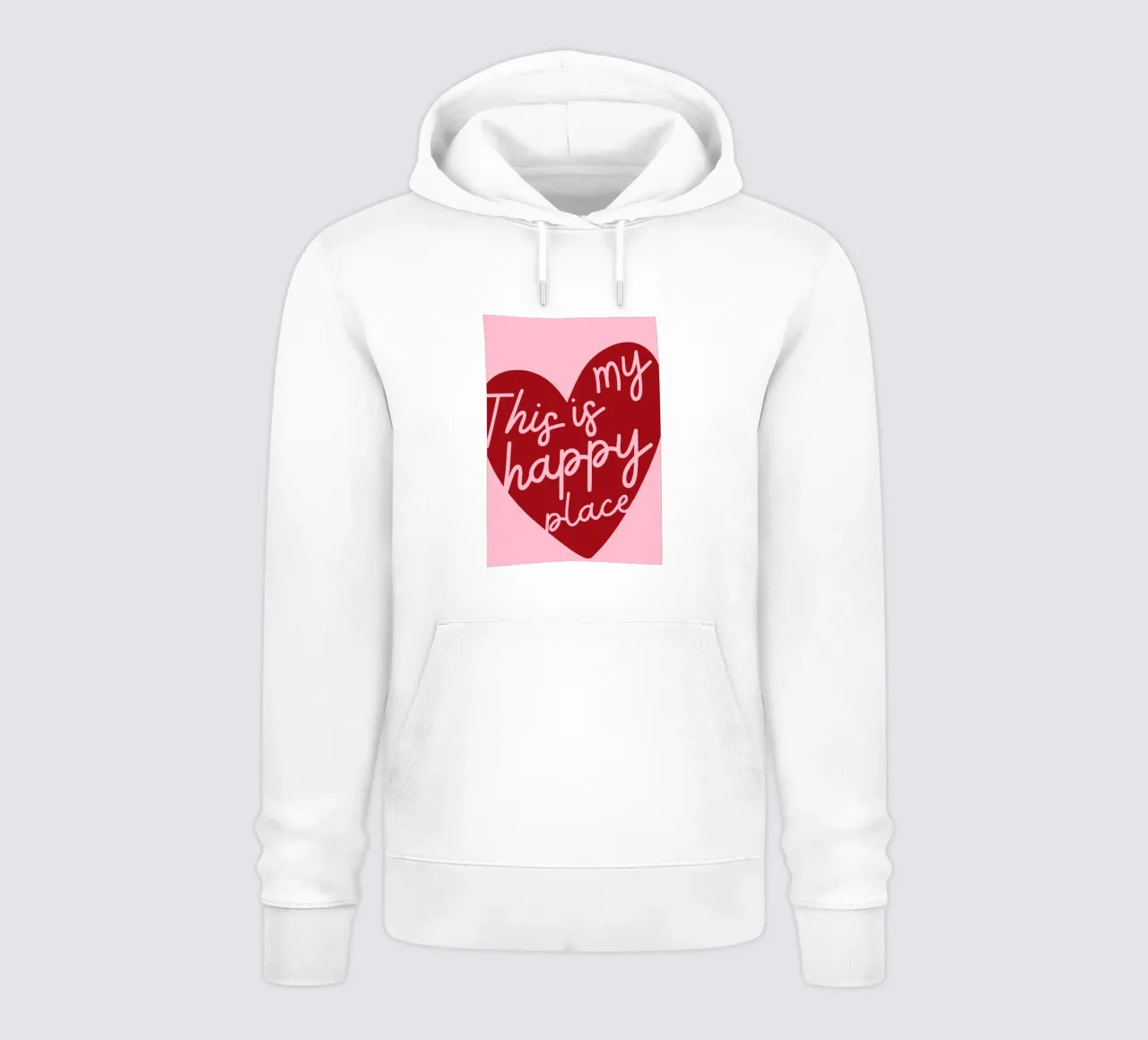 Questo è il mio posto felice, citazioni tipografiche felpa con cappuccio da pdigitalprints