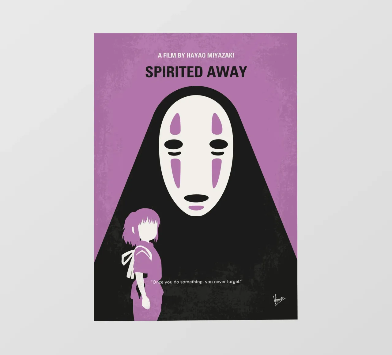 No1415 My Spirited Away minimal movie poster pellicola backlit da Chungkong