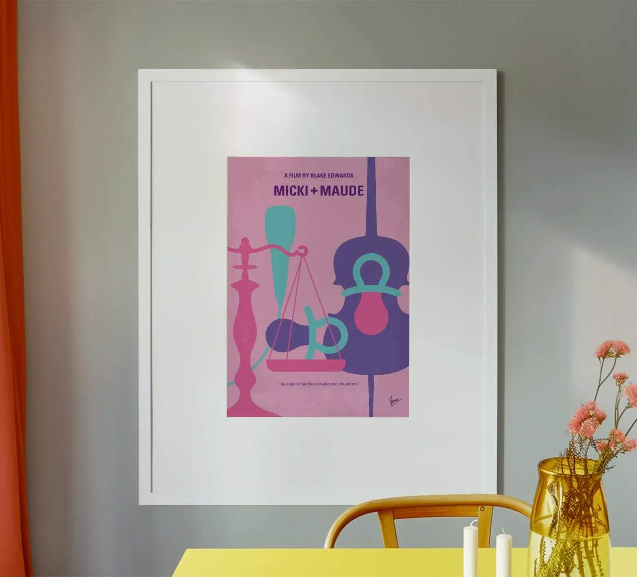 No1417 My Micki and Maude minimal movie poster poster con telaio in legno da Chungkong