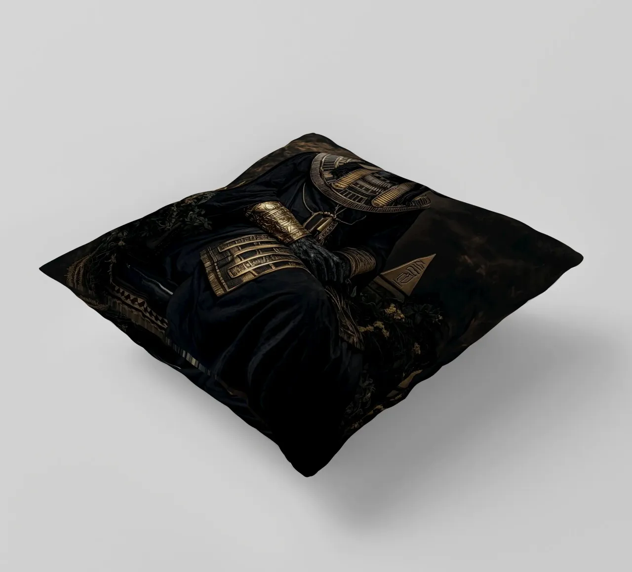 Sitting Anubis decorative cushion by Synthaira