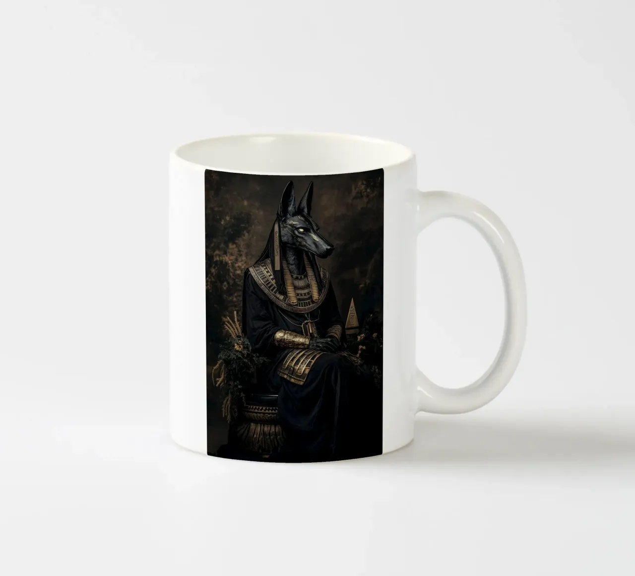 Anubi seduto tazza in ceramica da Synthaira