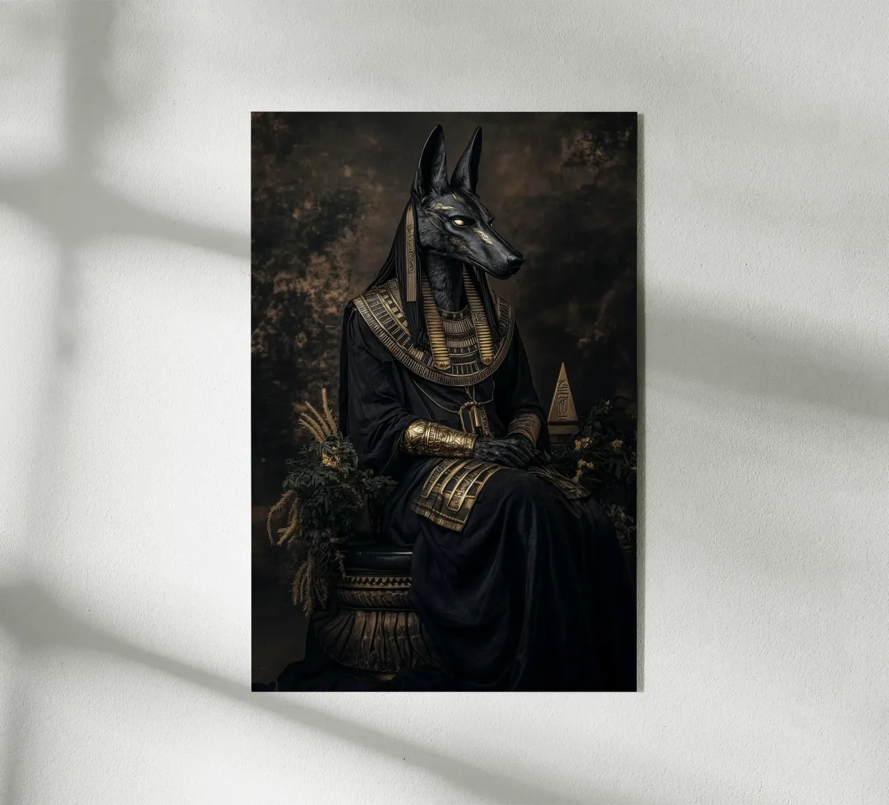 Sitting Anubis acrylic glass by Synthaira