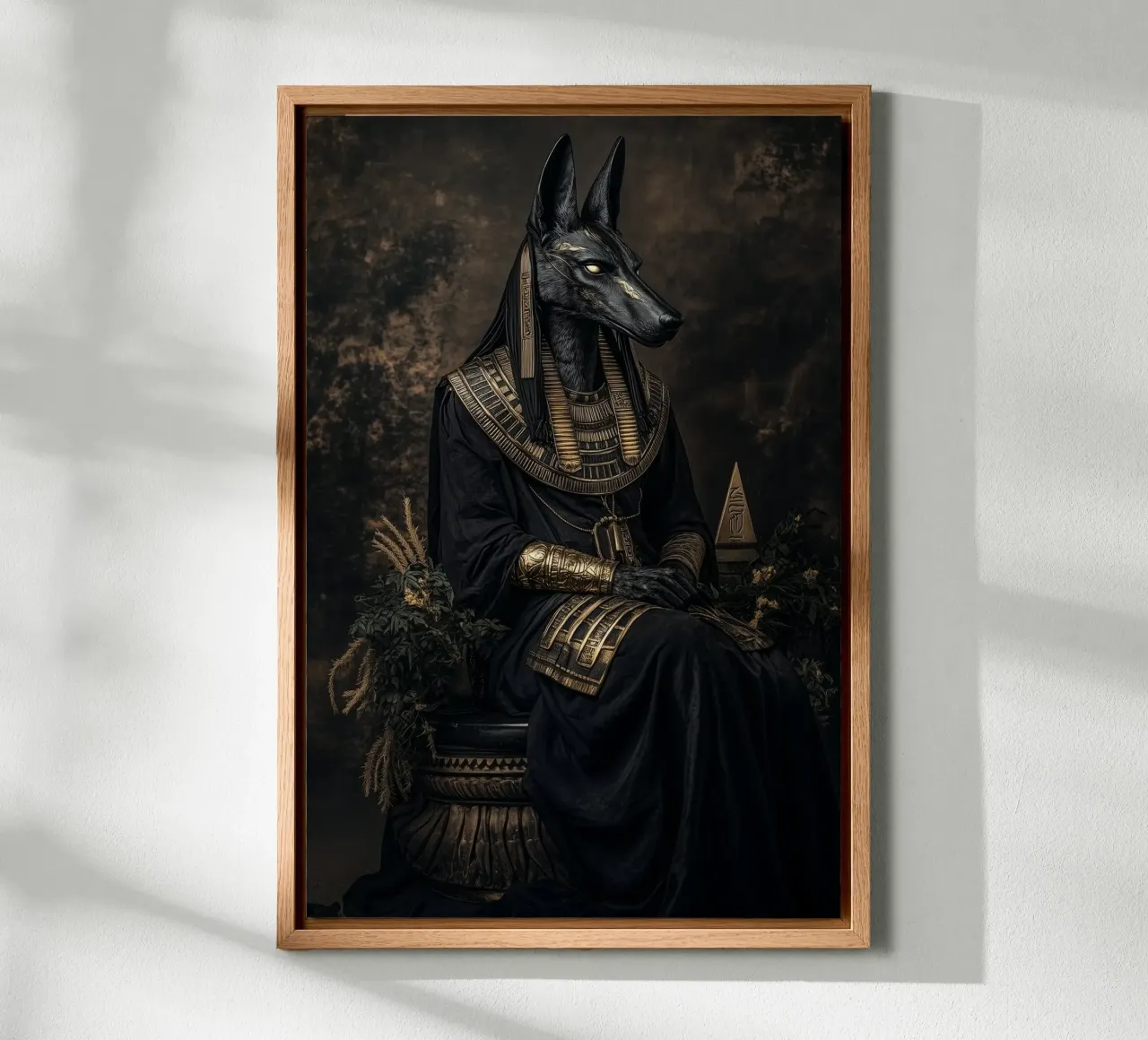 Sitting Anubis canvas by Synthaira
