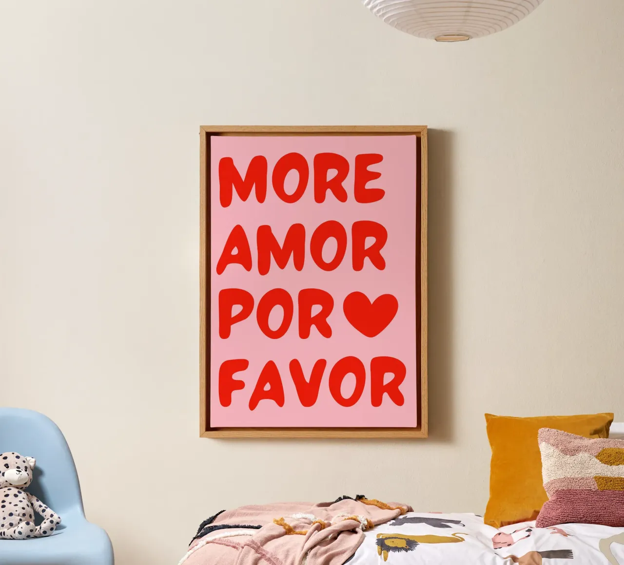 Altre citazioni tipografiche di Amor Por Favour tela con Cornice a cassetta da pdigitalprints