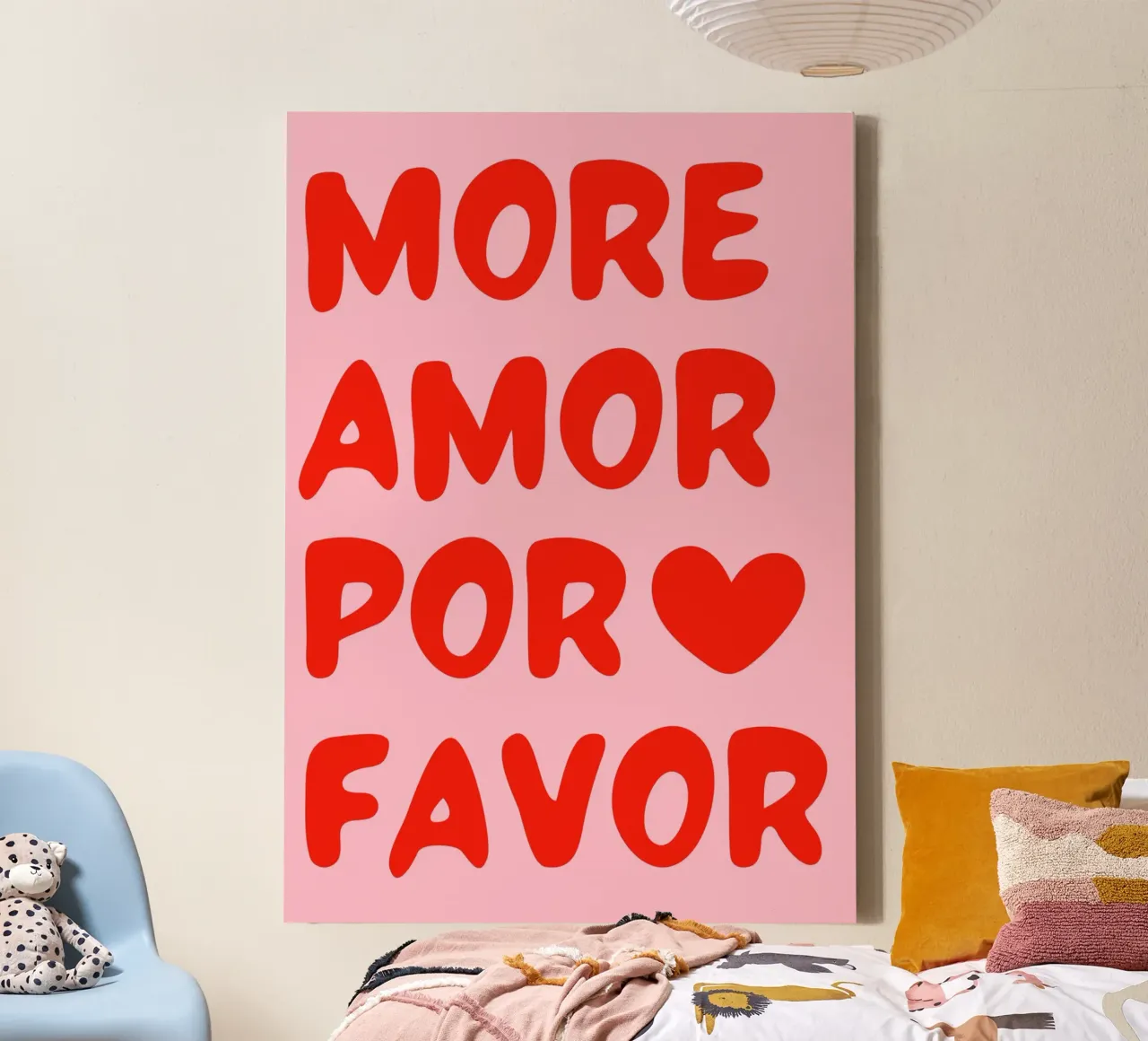 Altre citazioni tipografiche di Amor Por Favour tela con Cornice a cassetta da pdigitalprints