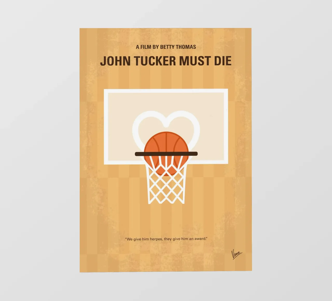 No1418 My John Tucker Must Die minimal movie poster telo in pvc da Chungkong