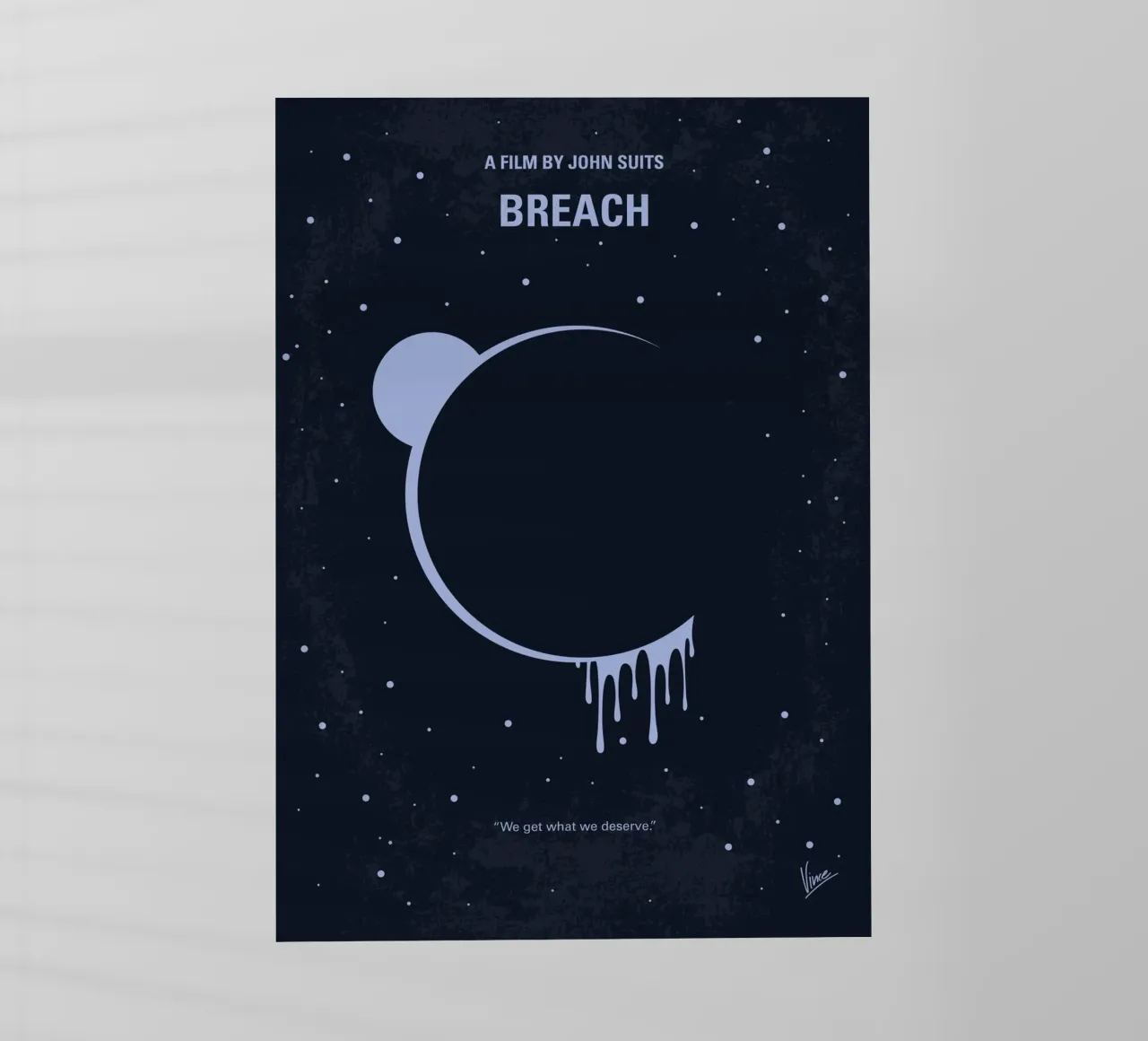 No1421 My Breach minimal movie poster pellicola backlit da Chungkong