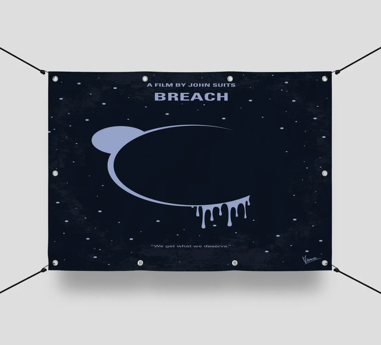 No1421 My Breach minimal movie poster telo in pvc da Chungkong