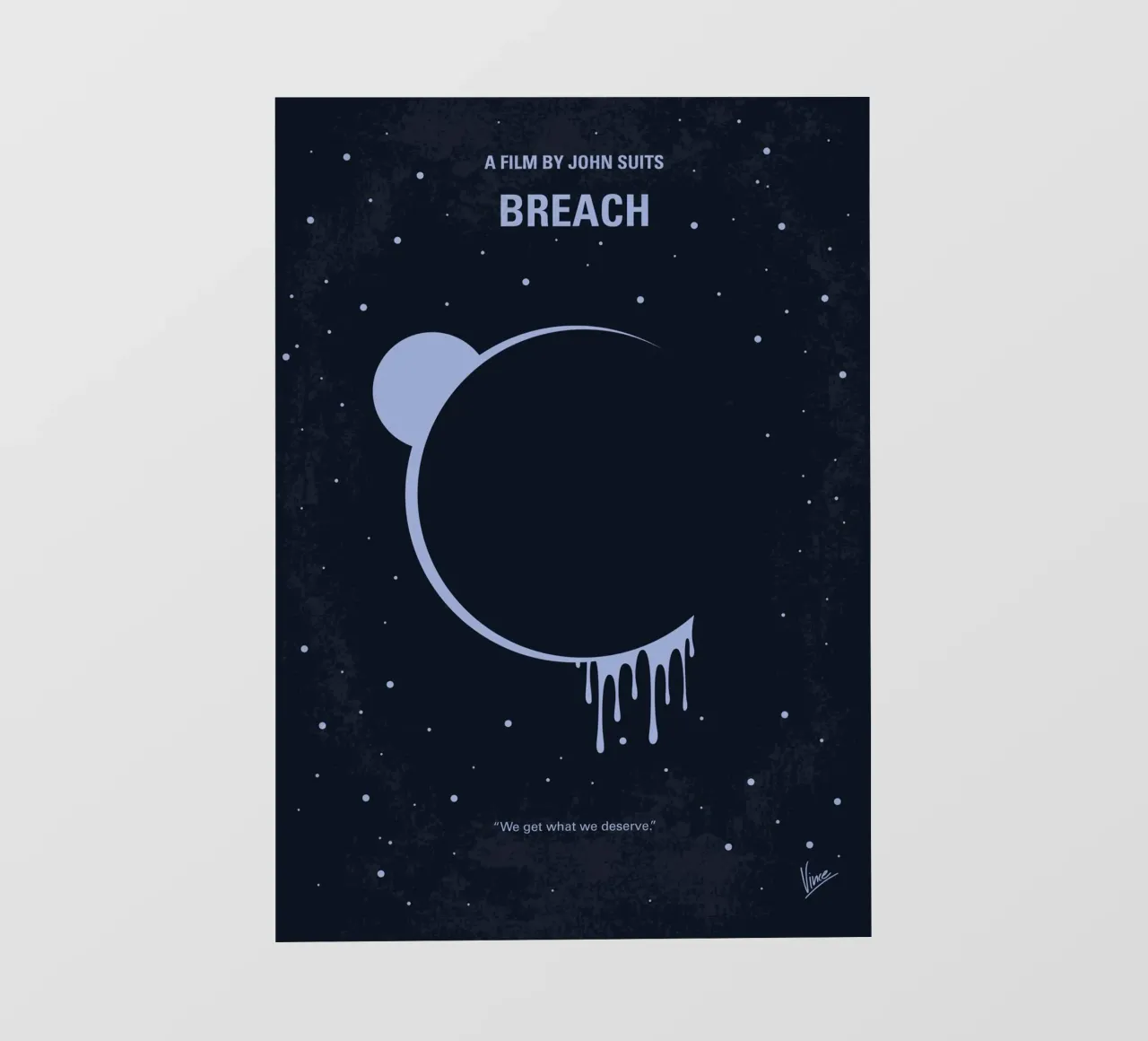 No1421 My Breach minimal movie poster telo in pvc da Chungkong