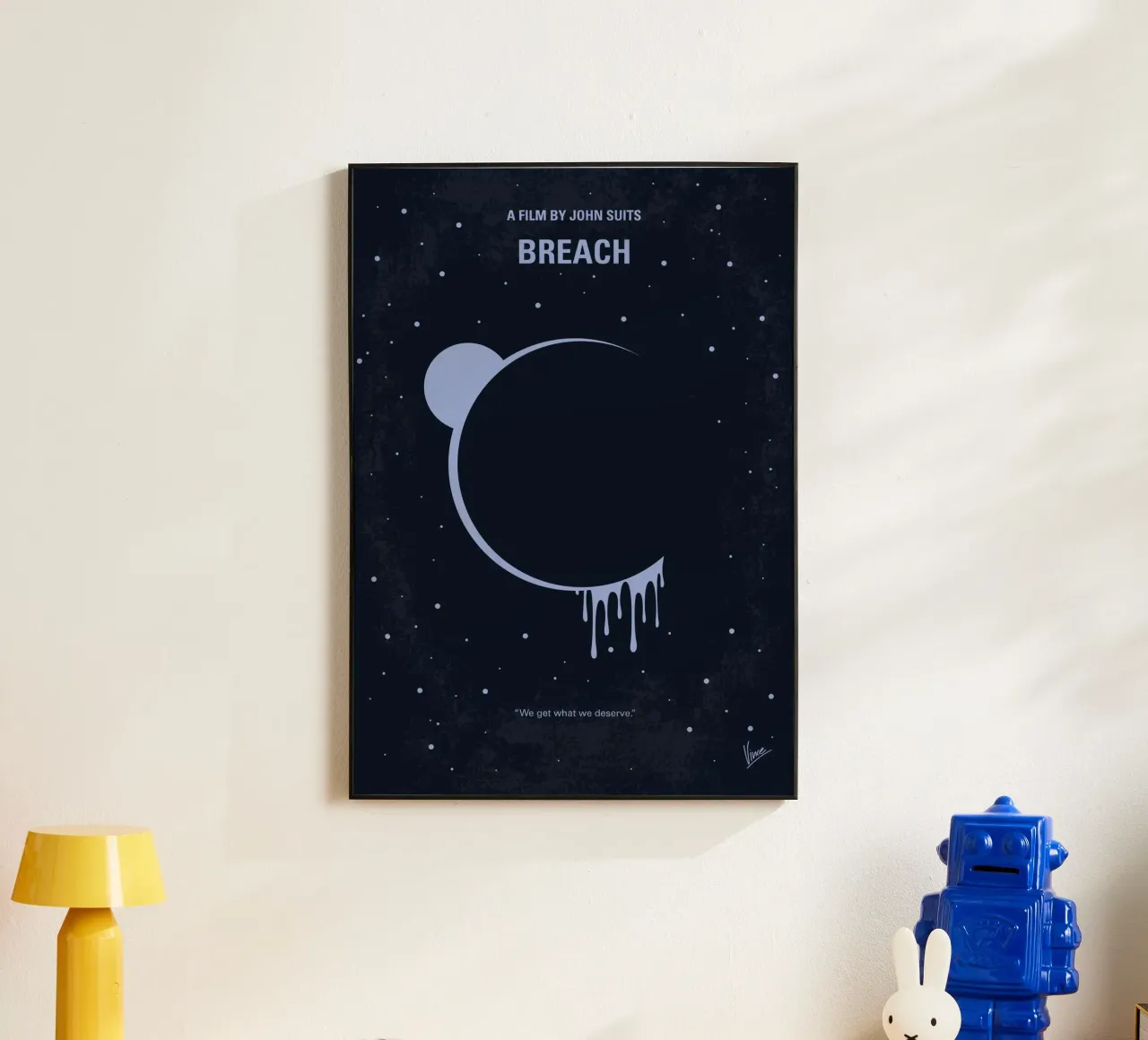 No1421 My Breach minimal movie poster alluminio dibond da Chungkong