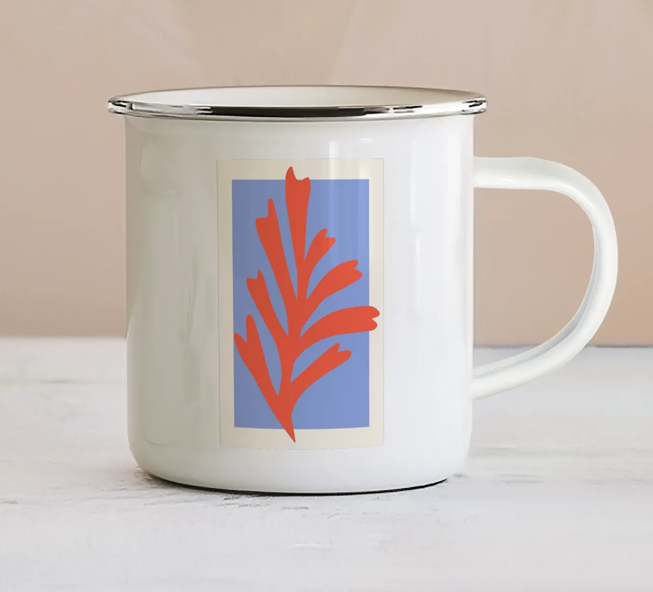 Matisse abstracte felle kleuren kunst emaille mok van pdigitalprints