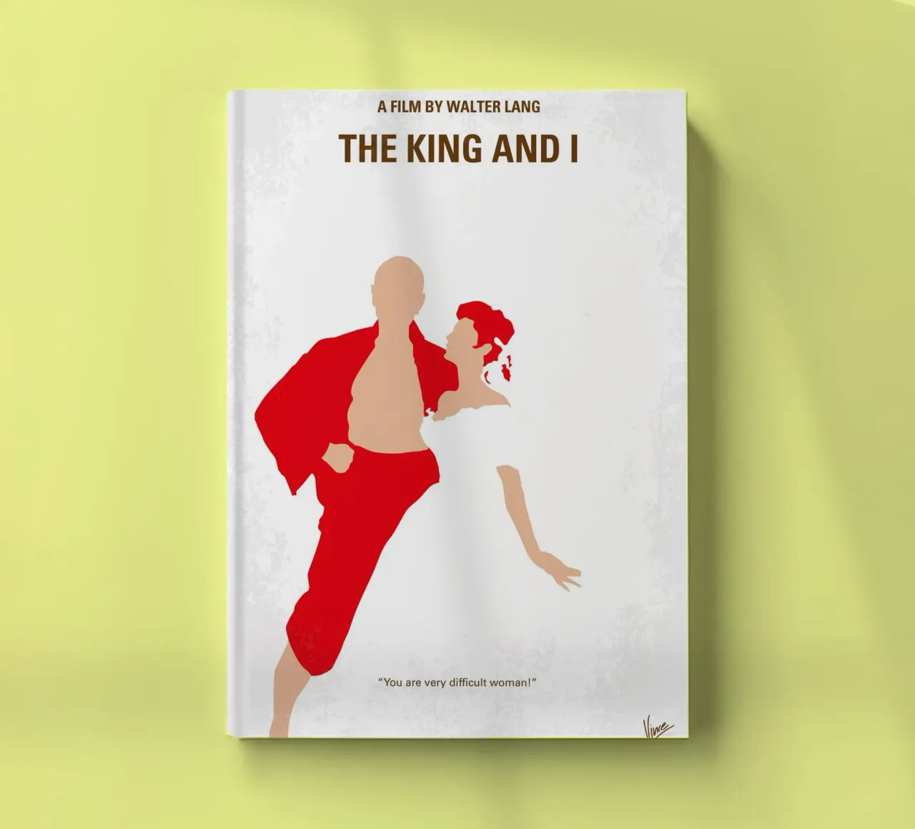 No1423 My The King and I minimal movie poster notebook by Chungkong