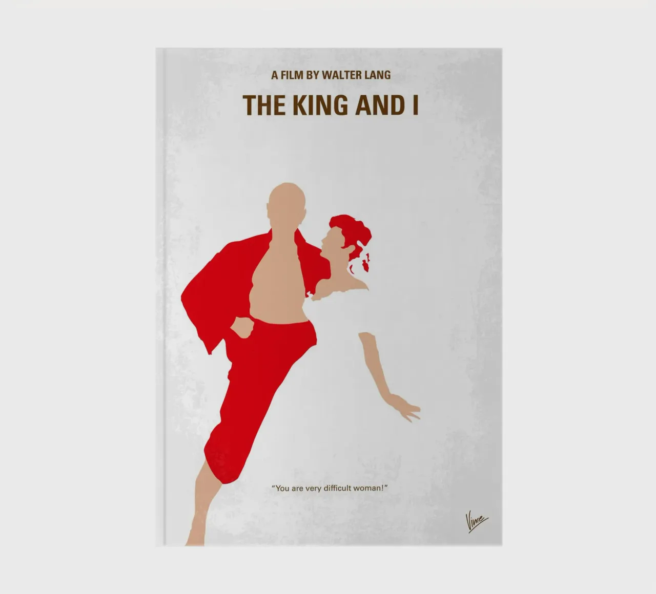 No1423 My The King and I minimal movie poster notebook by Chungkong