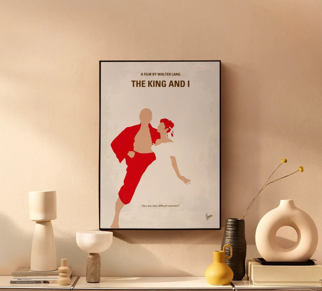 No1423 My The King and I minimal movie poster alluminio dibond da Chungkong