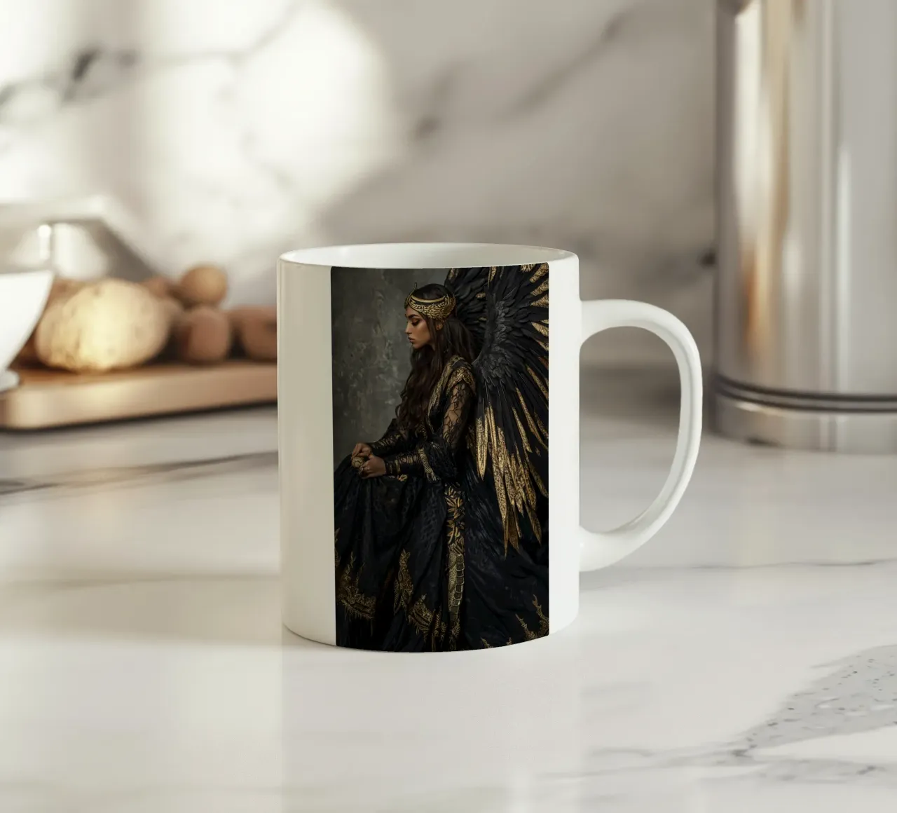 Sitting Isis tazza in ceramica da Synthaira