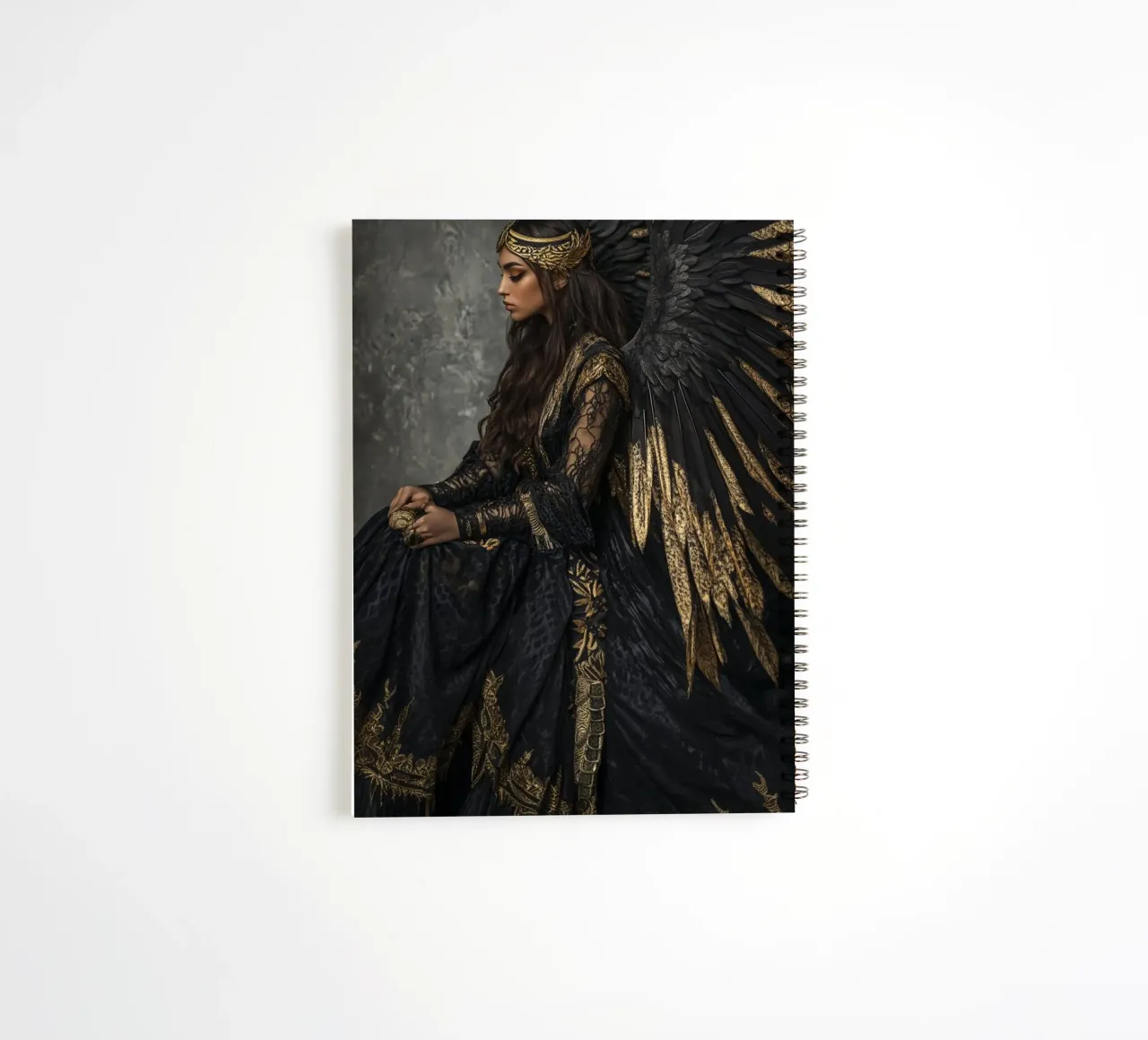 Sitting Isis spiral notebook by Synthaira