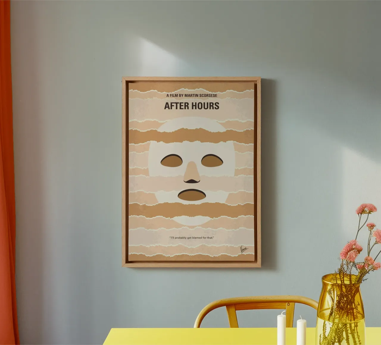 No1424 My After Hours minimal movie poster tela da Chungkong
