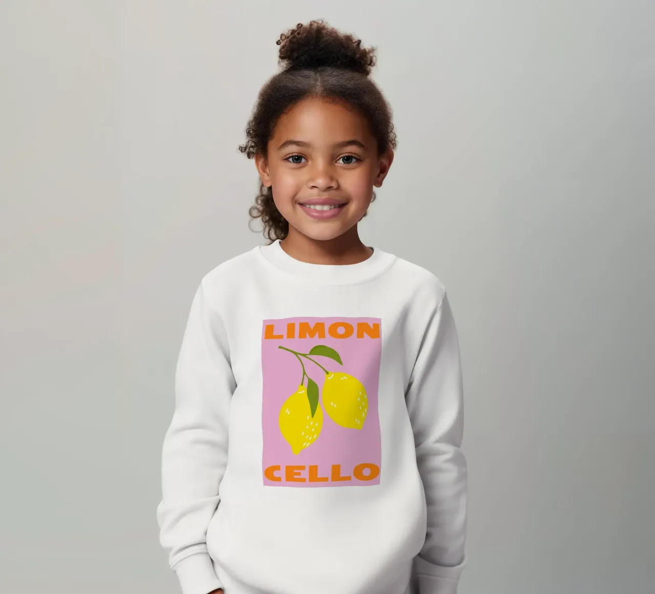 Limoncello, lemon, ITALIAN, Typography kids sweatshirt by pdigitalprints
