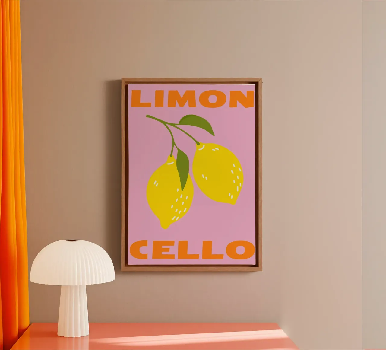 Limoncello, lemon, ITALIAN, Typography toile de pdigitalprints