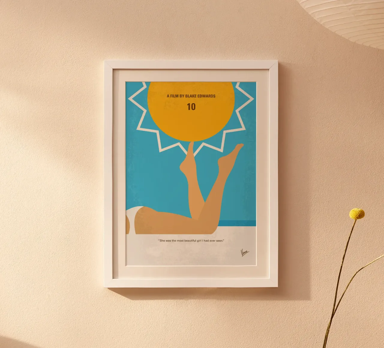No1425 My 10 Ten minimal movie poster poster con telaio in plastica da Chungkong