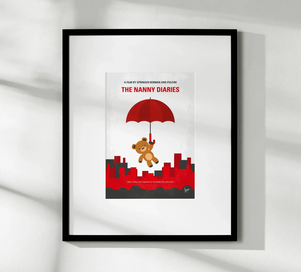 No1426 My The Nanny Diaries minimal movie poster poster con telaio in plastica da Chungkong