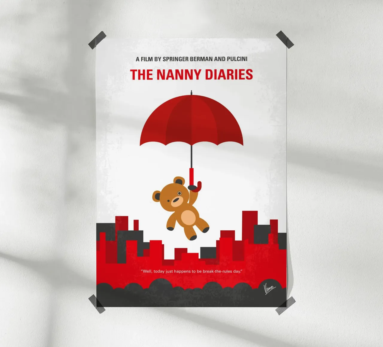 No1426 My The Nanny Diaries minimal movie poster poster con telaio in plastica da Chungkong