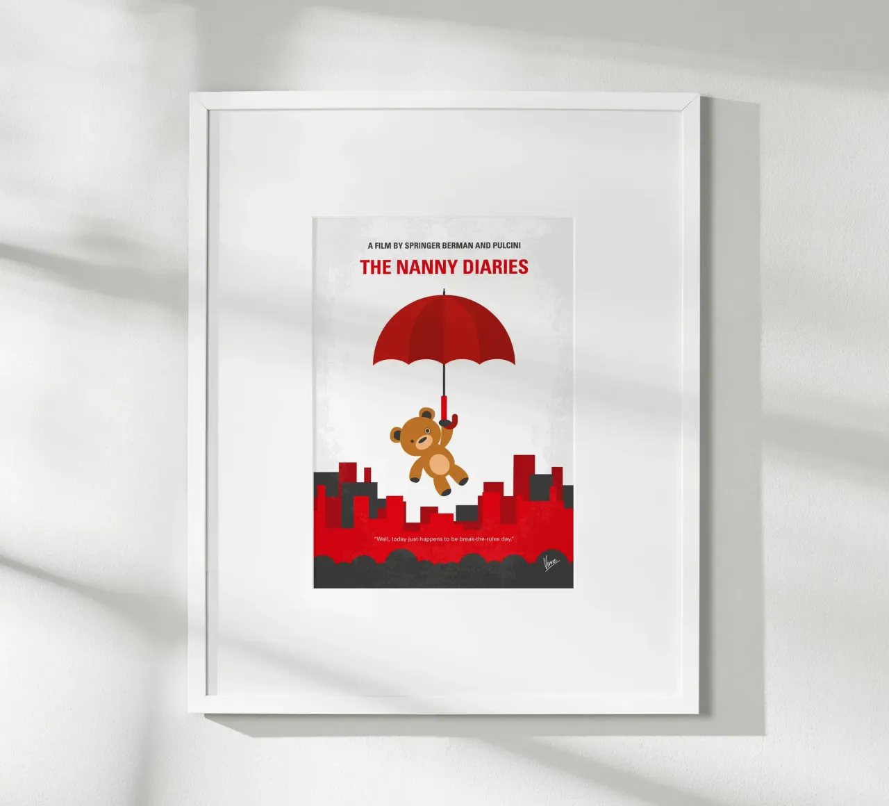 No1426 My The Nanny Diaries minimal movie poster poster con telaio in plastica da Chungkong