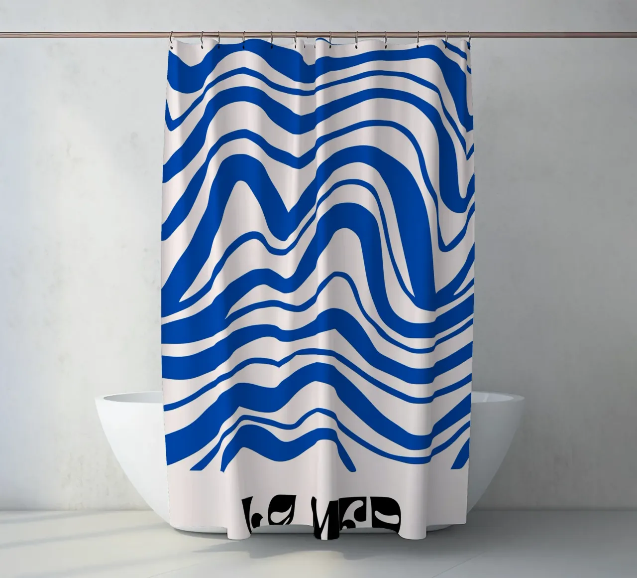 La mer abstracte ontwerpen douchegordijn van pdigitalprints