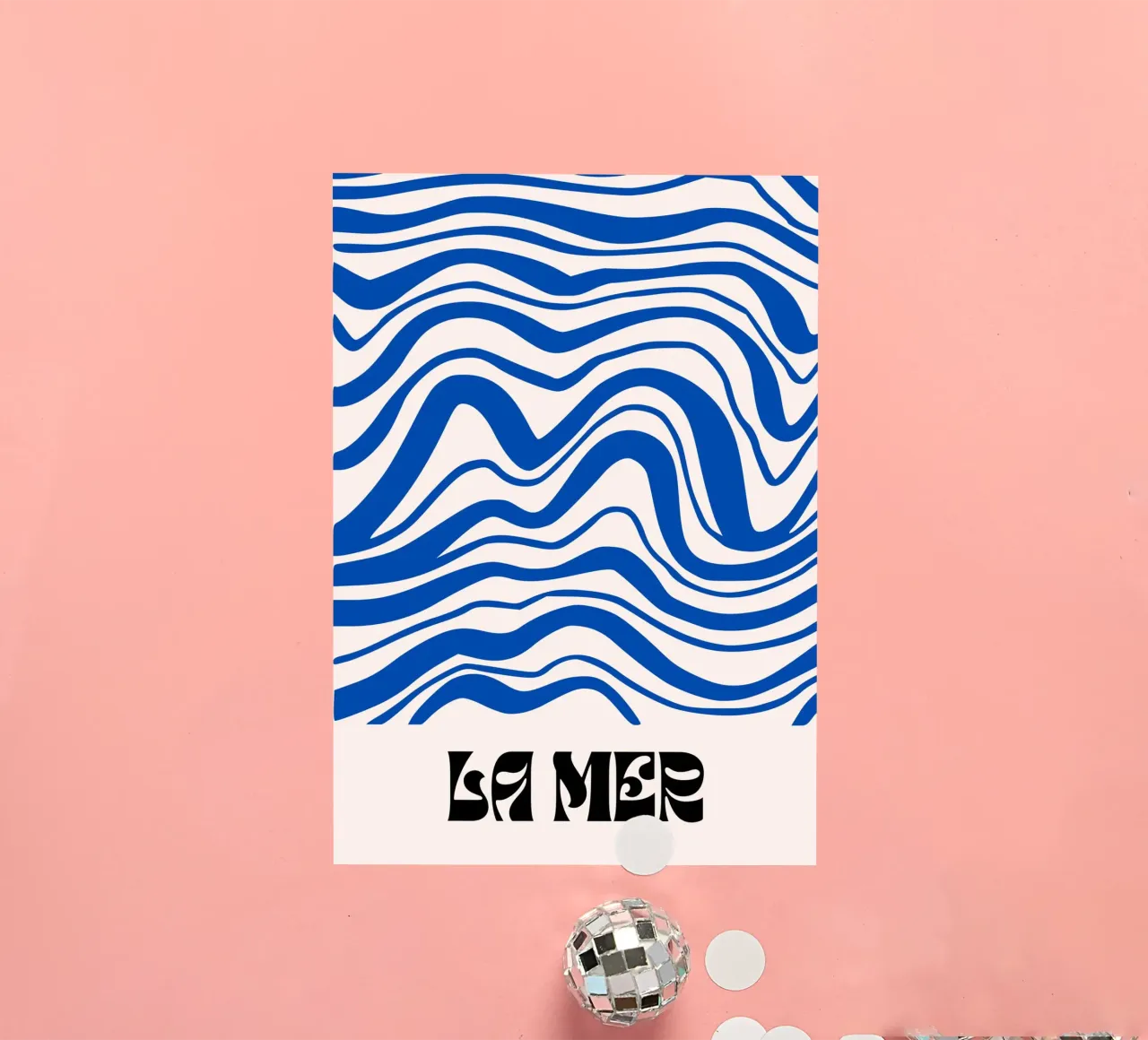 Diseños abstractos La mer pegatina de pdigitalprints