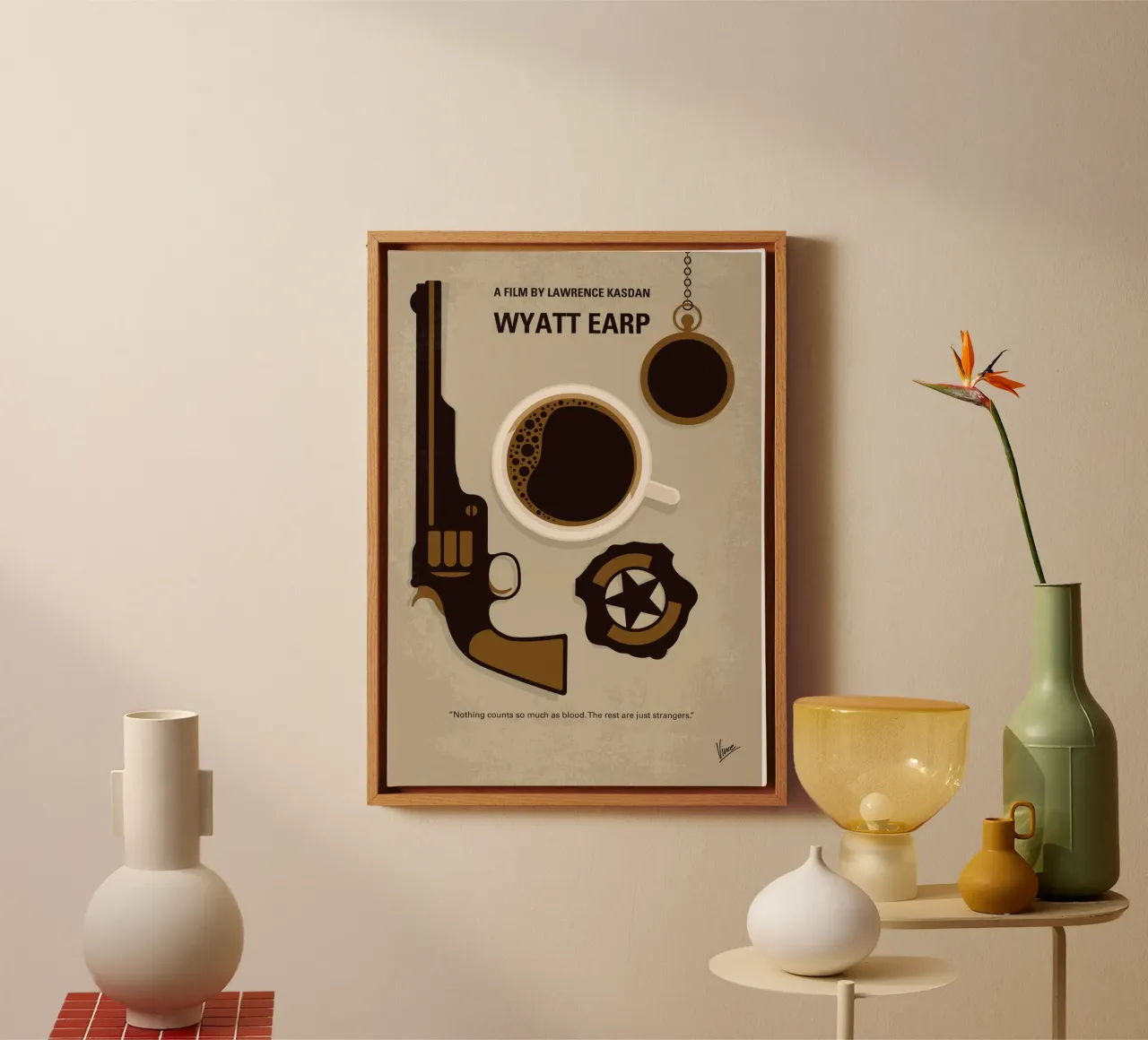 No1427 My Wyatt Earp minimal movie poster tela con Cornice a cassetta da Chungkong