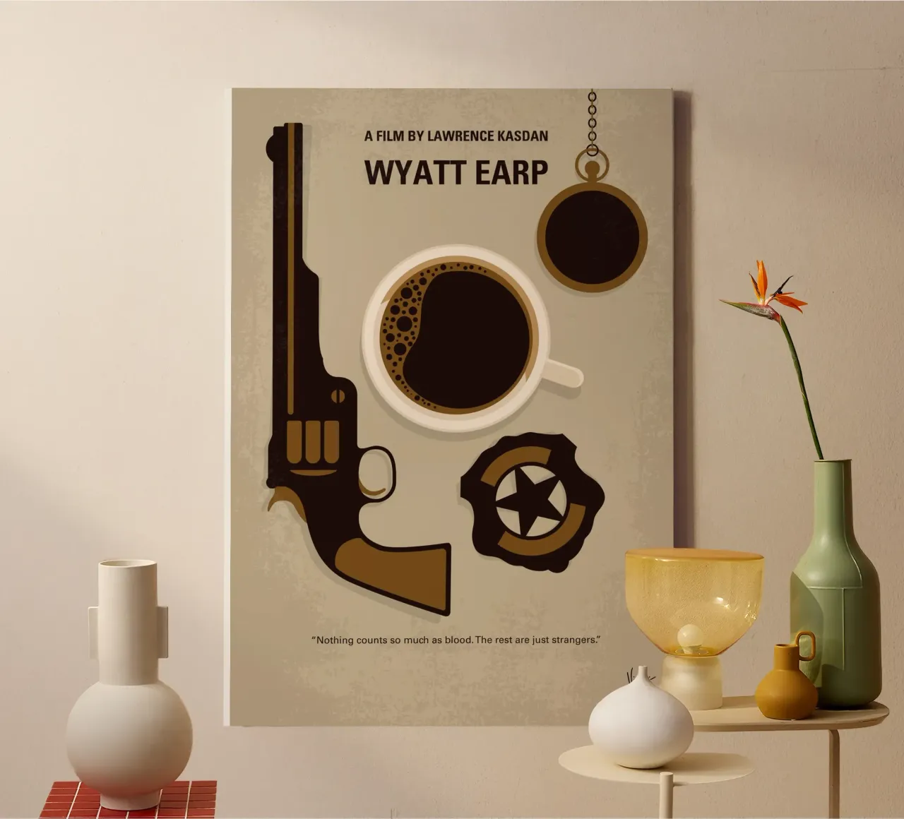 No1427 My Wyatt Earp minimal movie poster tela con Cornice a cassetta da Chungkong