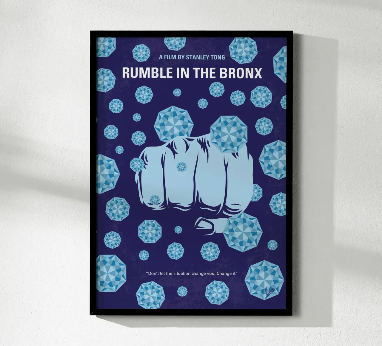No1429 My RUMBLE IN THE BRONX minimal movie poster poster con telaio in plastica da Chungkong