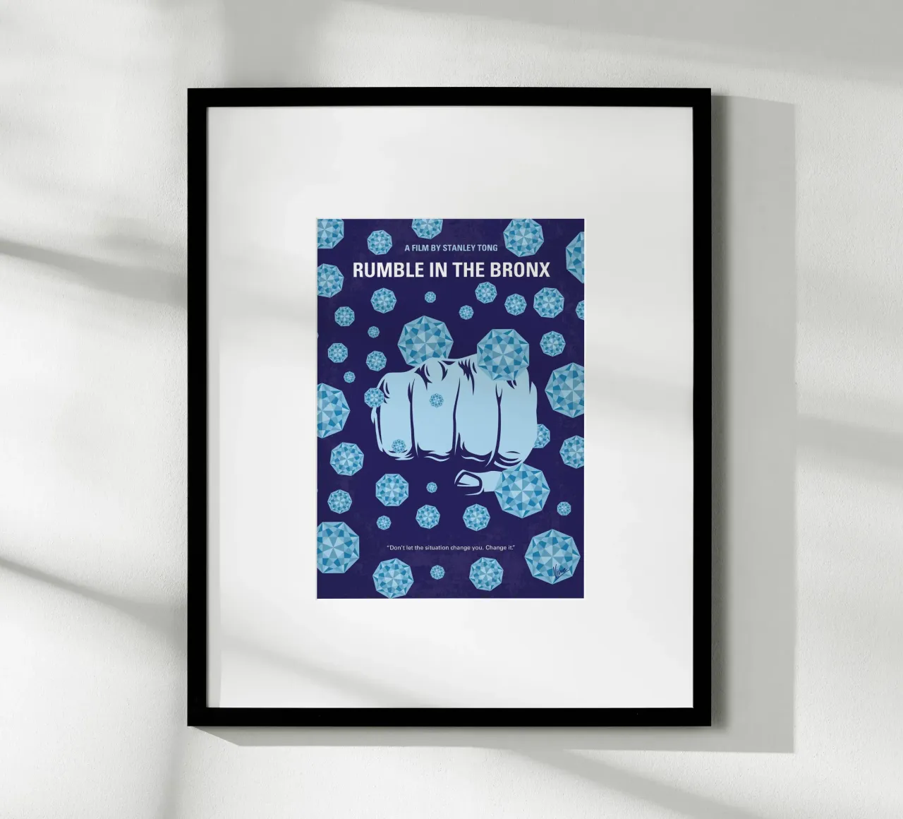 No1429 My RUMBLE IN THE BRONX minimal movie poster poster con telaio in plastica da Chungkong