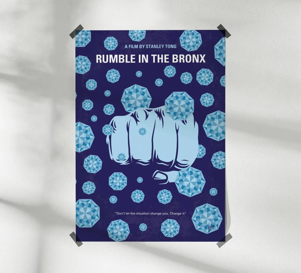 No1429 My RUMBLE IN THE BRONX minimal movie poster poster con telaio in plastica da Chungkong