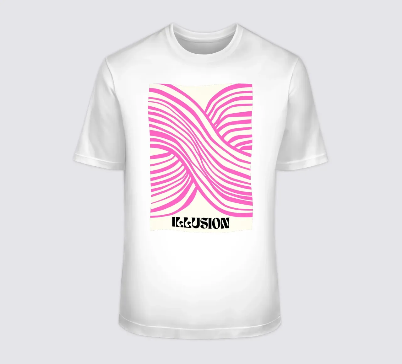 Illusion abstract art, Preppy pink t-shirt by pdigitalprints